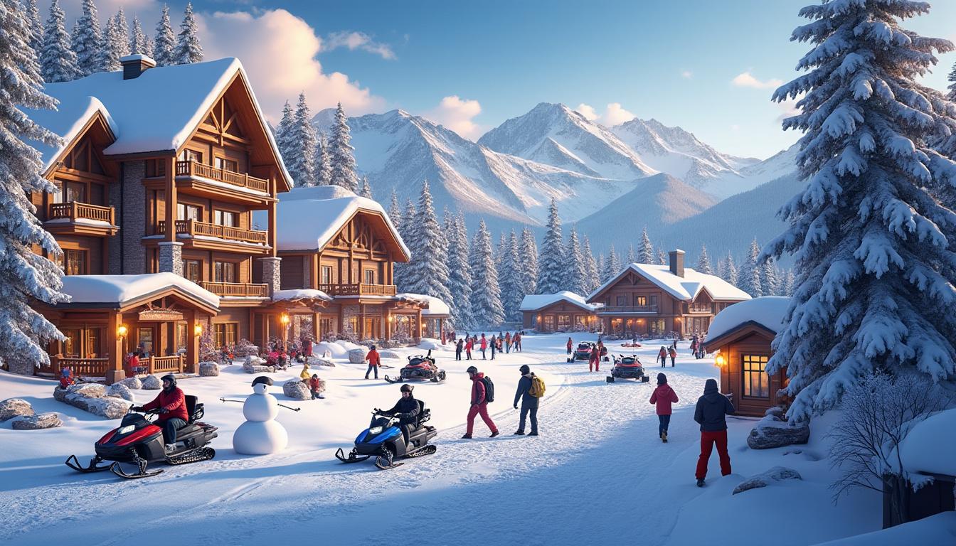 découvrez les nombreuses activités à pratiquer dans une station de ski en hiver, en dehors du ski : balades en raquettes, luge, patinage, spa, gastronomie locale et bien plus encore.